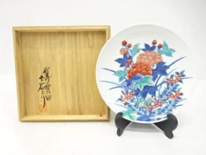今泉今右衛門造　錦　芙蓉模様　額皿